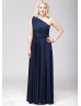 Navy Blue Jersey Classic Infinity Bridesmaid Dress